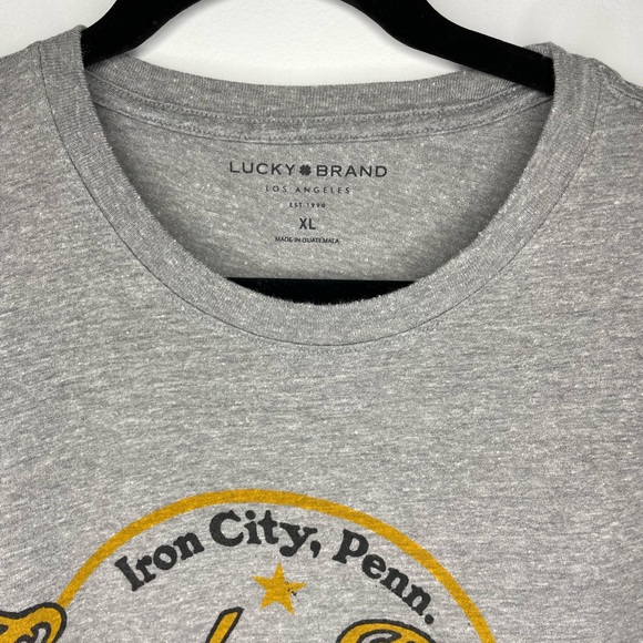 Lucky Brand Crooks Bros Motorcycles Men’s Gray T-Shirt Size XL - Picture 3 of 4